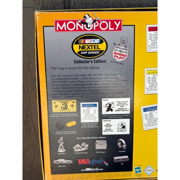 Monopoly NASCAR Nextel Cup Series Collector's Edition Board Game 6 Pewter Tokens - Picture 13 of 15